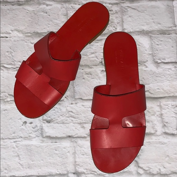 Coral/red Everlane bridge slides sz 8 - Picture 3 of 8
